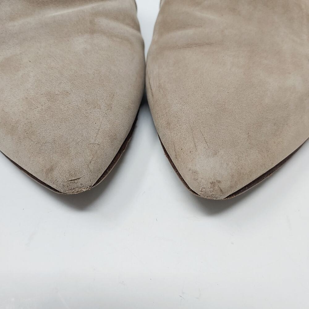 Jenny Kayne Beige Suede Mule Slides Pointy Toe Size 8 - FAIR - Picture 8 of 8